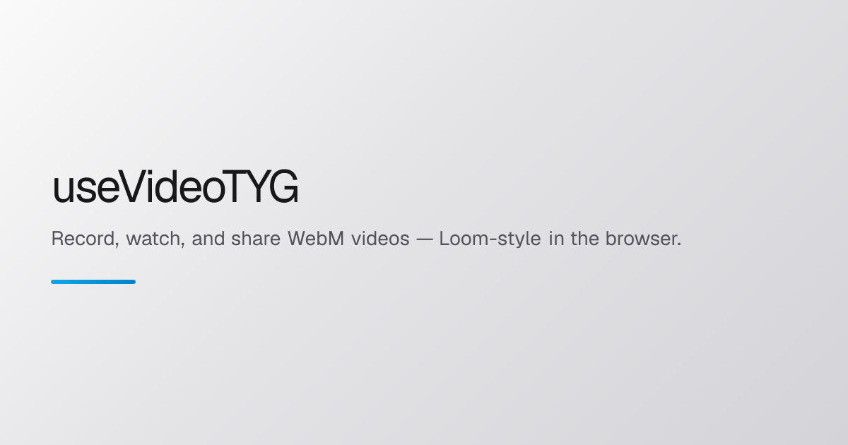 useVideoTYG